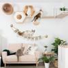 Wall Mounted Cat Tree Sisal Scratching Post Wooden Cat Climbing Shelves  Pedal Hammock Indoor Kitten Playground Cats Accessories
