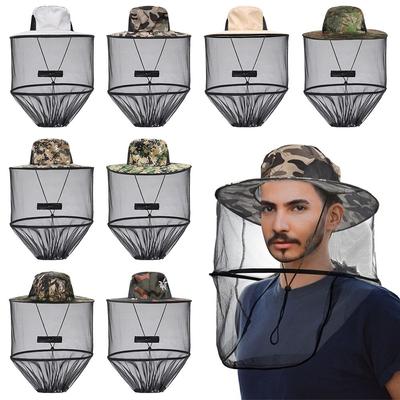 Mosquito Hat Fishing Cap With  Net Mesh Repellent Insect Bee Protection Men Women Outdoor Sunscreen Hat