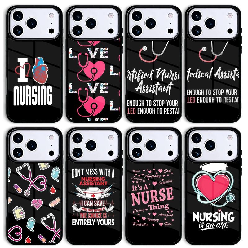 Funny I Love Nursing Mobile Phone Case for IPhone 17 AIR 16pro Max 15 14 13 12 11 Bumper Cover