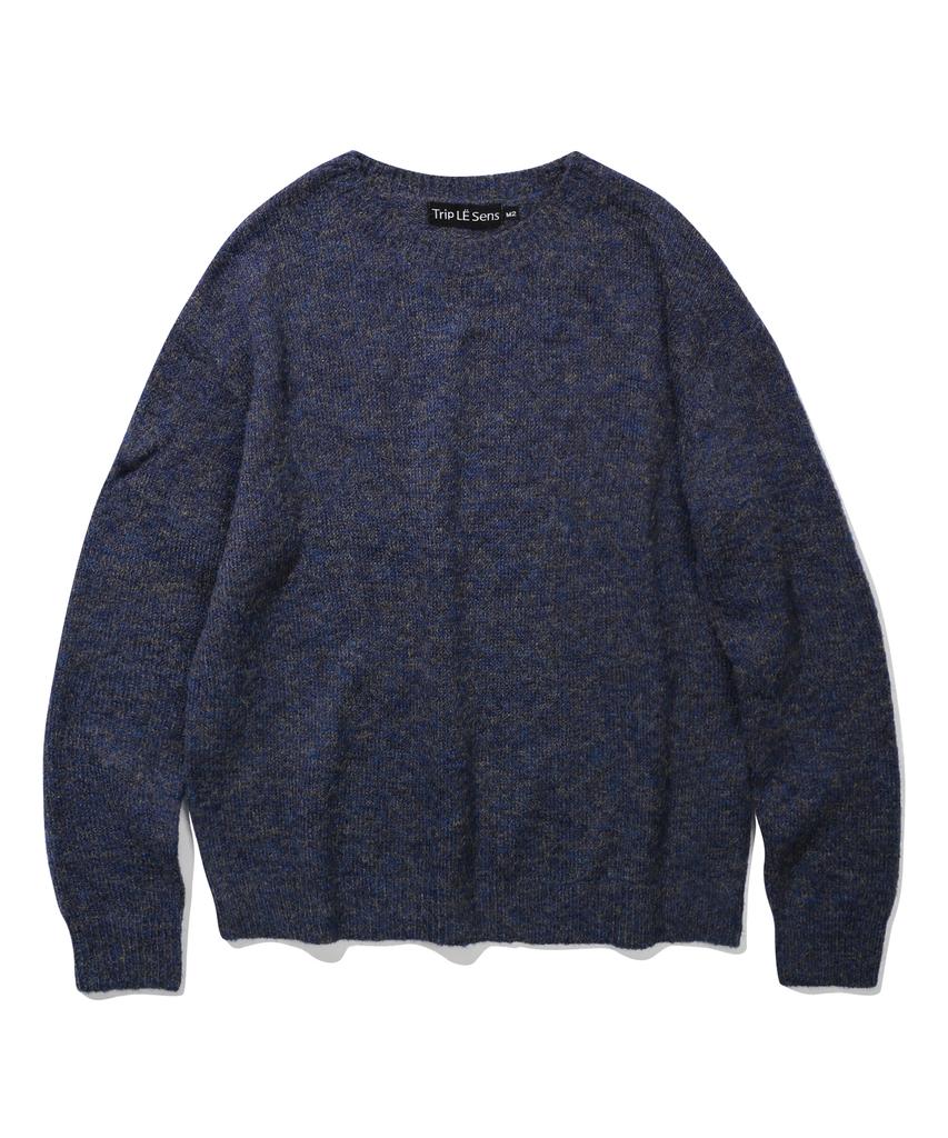 TRIP LE SENS Unisex Wool Crotch Over Round Knit_Charcoal
