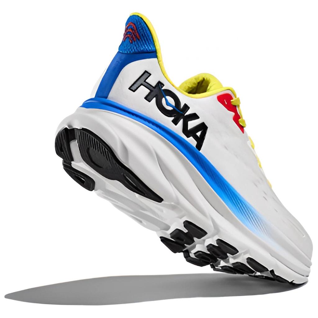 HOKA Clifton 9 Blanc De Blanc Virtual Blue Men Sneakers White 1127895-BVR
