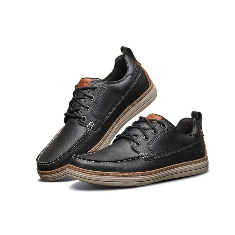 Skechers Heston Business Casual Low-Top Sneakers Men sneakers Black 65875-BLK