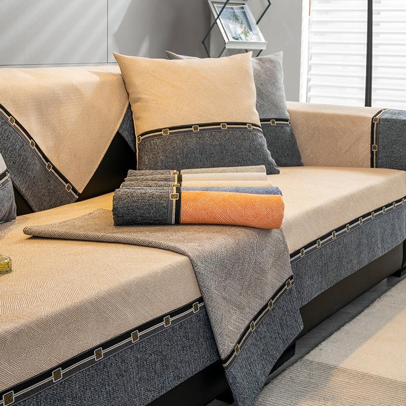 Pernă de canapea Four Seasons Pernă universală anti-alunecare, simplă, modernă, ușoară, de lux, lavabilă, husă de piele, pânză