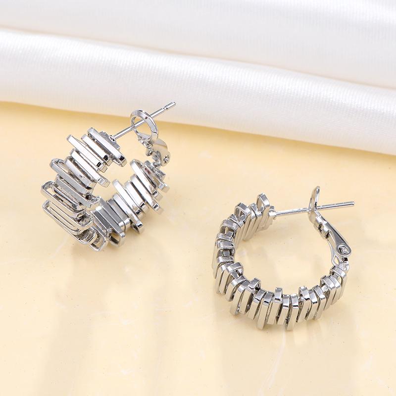 Huazi Style Zircon Stud Earrings for Women - Gold-Plated, Non-Fading Luxury Jewelry