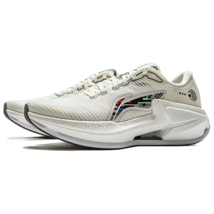 New LiNing Liuliu 8 Cushioning, Slip Resistant, And Abrasion Resistant Low Top Casual Running Shoes Men's White Black ARZV005-10