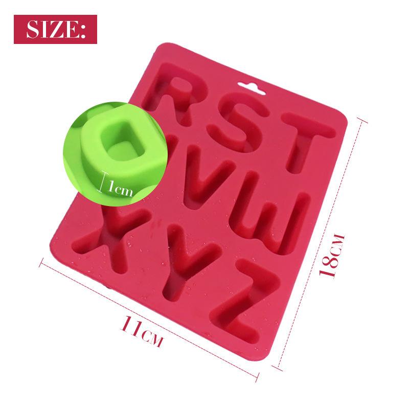1/26 Large English Letters Silicone Chocolate Mold Cake Decorating Tools Bakeware Biscuit Accessories Kitchen
