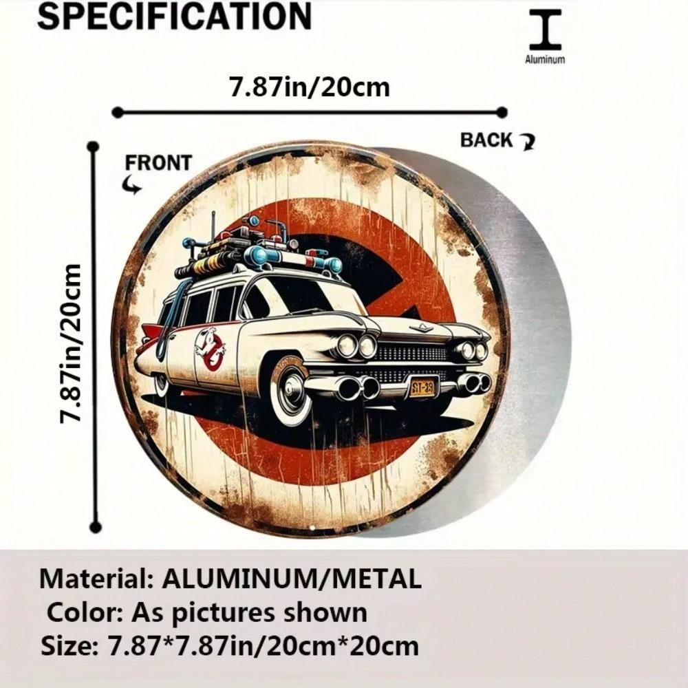 Ghostbusters Ecto Car Metal Sign Retro Wall Art Movie Collectible
