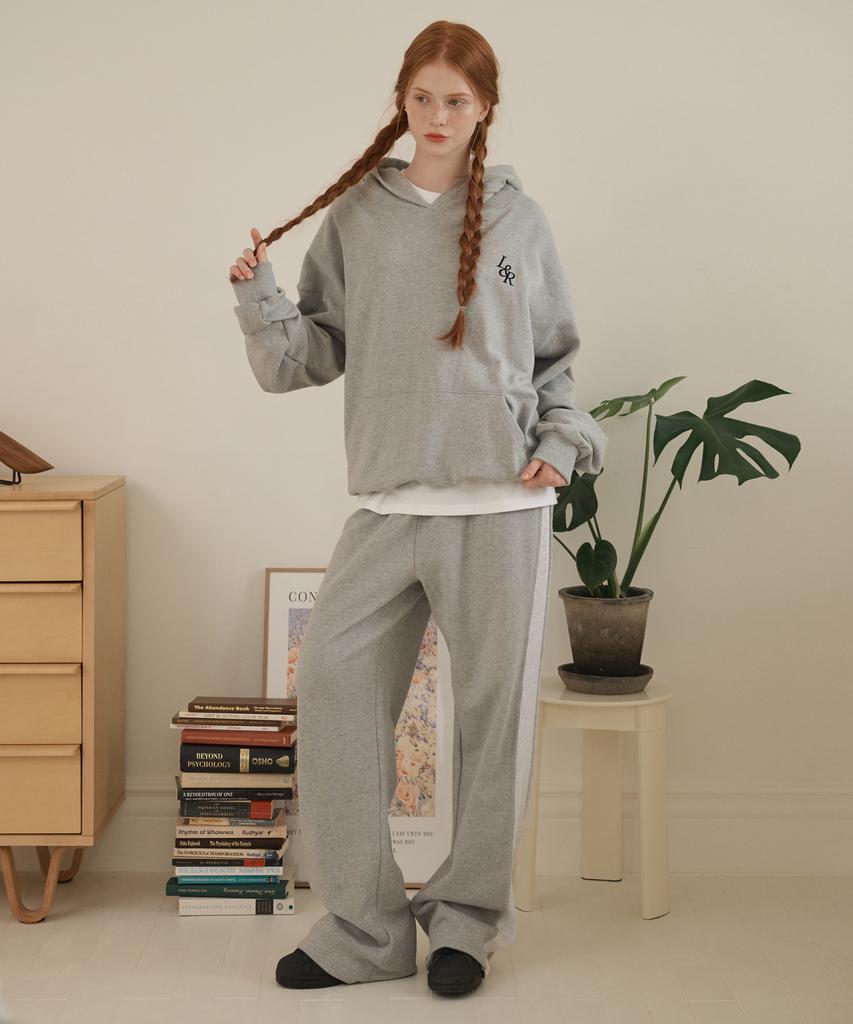 LOSSYROW Wide-Colored Track Pants Gray