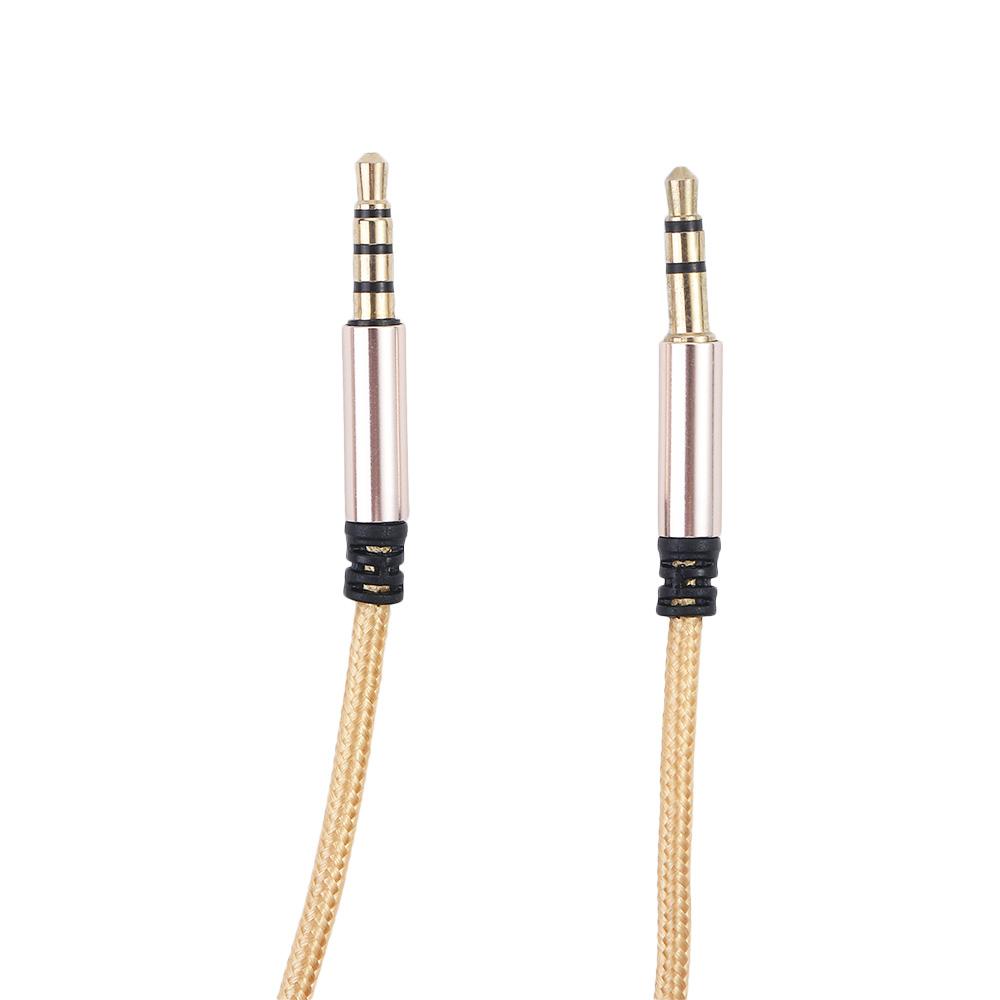 Jack 3.5mm Headphone Cord Gold-plated Plug With Mic Aux Cable Audio Cable Audio Wire Car Aux Cord