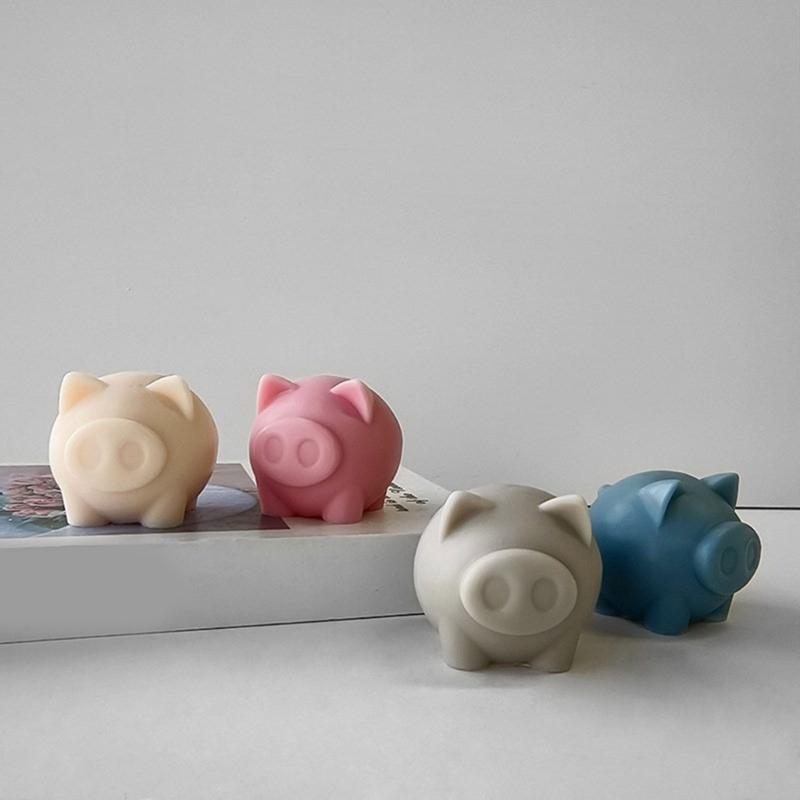 3D g Silikonowa forma na świecę Cartoon ggy Mydło Żywica Gips Narzędzie do robienia Słodkich Zwierzęcych Czekoladowych Kostek Lodowych Dekoracja Biurka