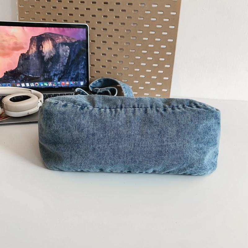 Women Denim Bag Large Capacity Strap Adjustable Crossbody Sling Bag Vintage Messenger Bag Casual Shopper Bag 2024 New