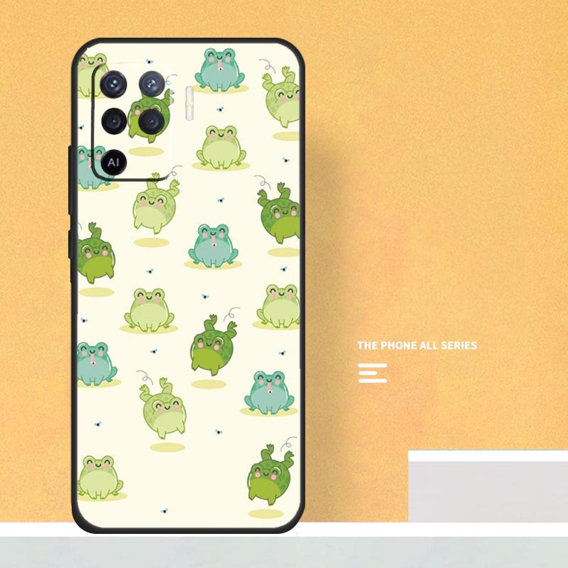 

Cute Green Frog Case For Oppo A18 A38 A58 A78 A98 A5 Pro A6 A15 A54 A74 A94 A17 A57 A80 A60 A40 A16 A76 A96 OPPO A40 A40m