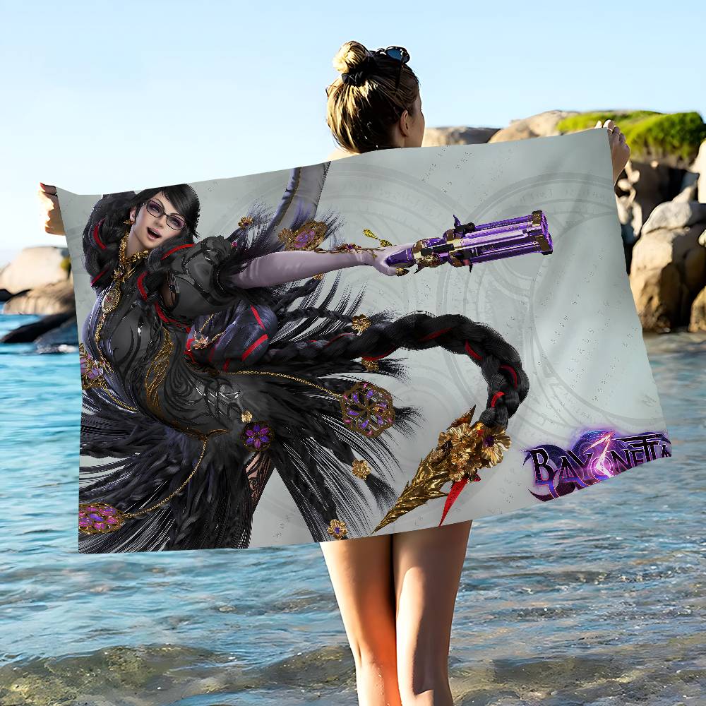 

Game Bayonetta Microfiber Beach Towel Absorbent Quick Dry Soft Yoga Swimming Resort Mountain Climbing Towel W30*H60(CM)