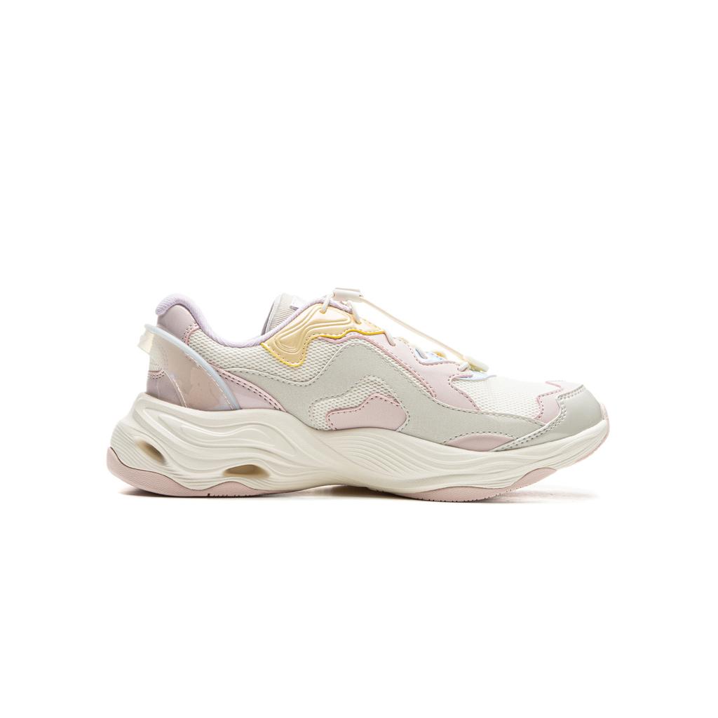 Li Ning Kids Sports Lifestyle Series Synthetic Leather Fabric Fashion Durable Low-Top Casual Shoes Kids Sneaker Light-Purple YKCU168-2
