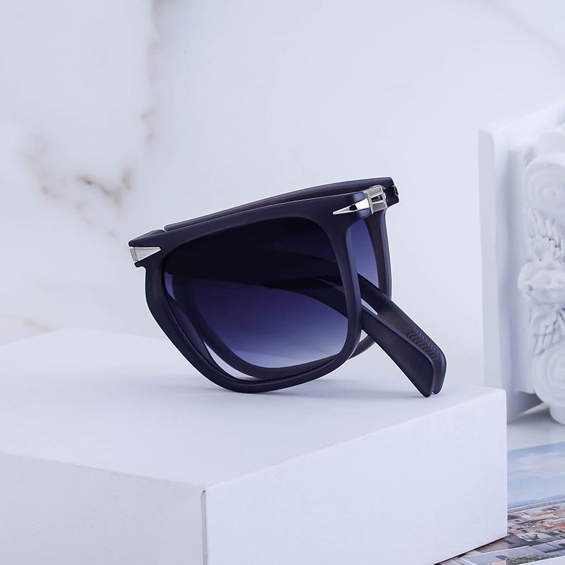 Retro Square Folding Polarized Sunglasses for Men's Fishing and Driving