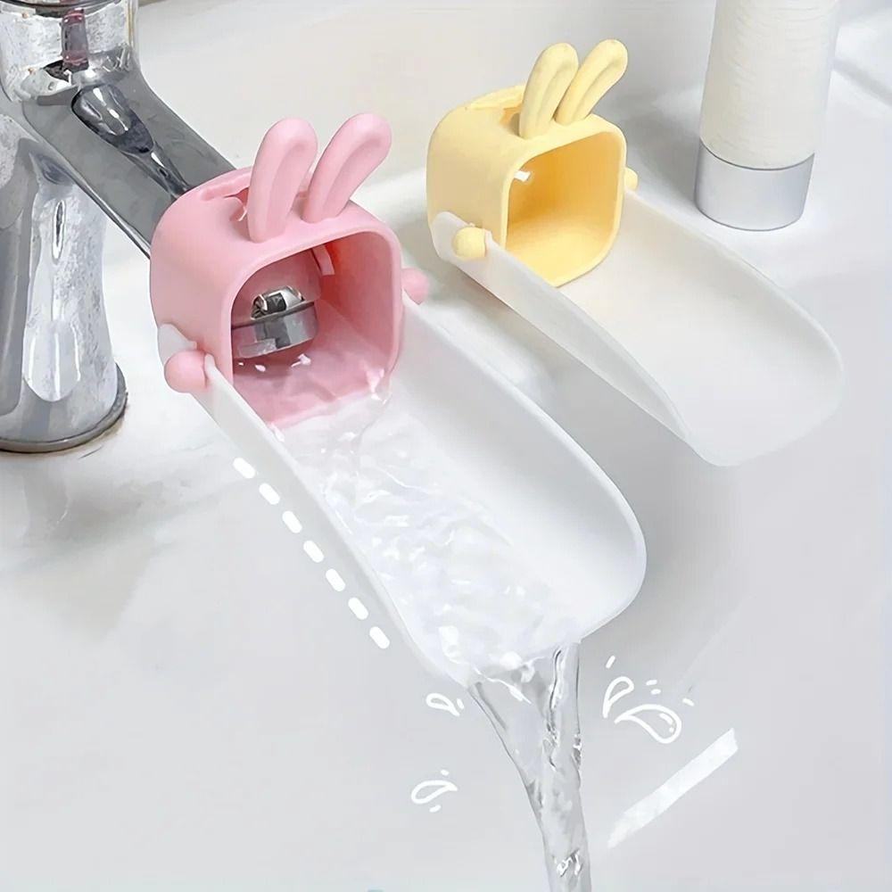 Splash Proof U-shaped Faucet Extender Silicone Rabbit Tap Faucet Extender Faucet Extender  Children