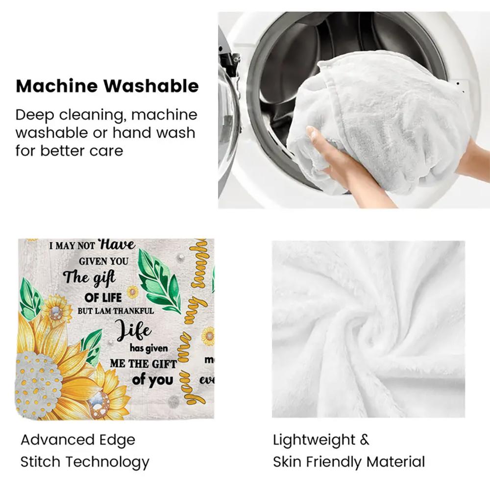 Sunflower Bonus Daughter thin Flannel Blanket for Bedroom,Living Room,Sofas Blanket,Lunch Breaks,blankets fluffy