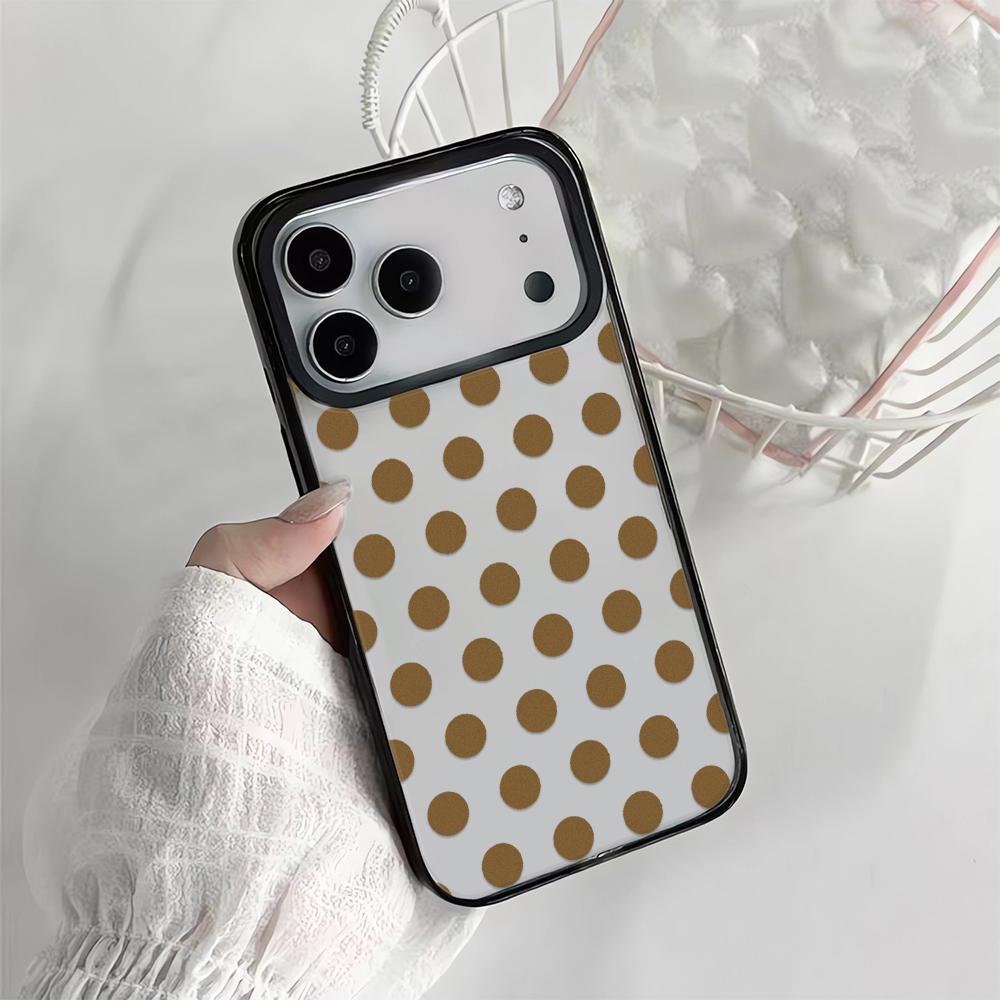 Simple Polka Dots With Small Dots Phone Case For Iphone 17 Air 16 15 14 11 13 12 Pro Max Lightweight Trendy Protective Cover