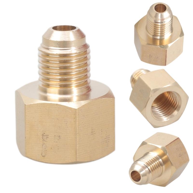 Adattatore Maschio SAE 1/4 per Condizionatore Testa di Conversione in Ottone Adattatore per Condizionatore Auto Raccordi Adattatore per Regolatore di Azoto