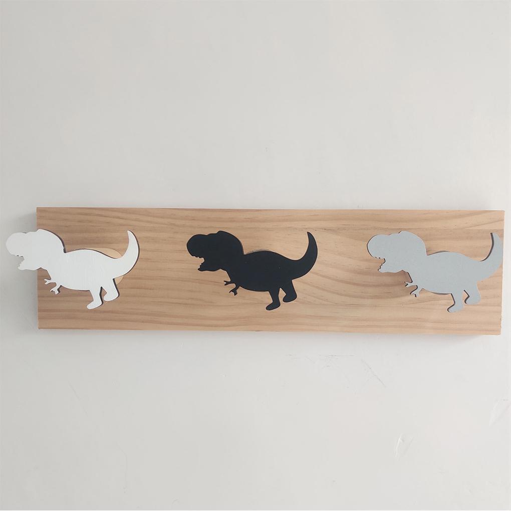 Dinosaur Coat Hooks Suitable For Any Decor Easy To Install Wood Decorative Animal Dinosaur Wall Hook
