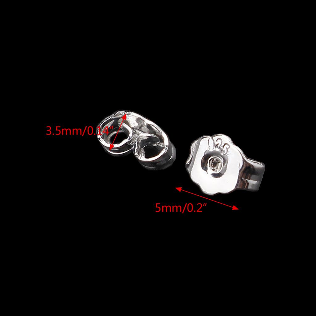 50Pieces Post Pierced Earring Backings Secure for Studs Safety Butterfly Ear