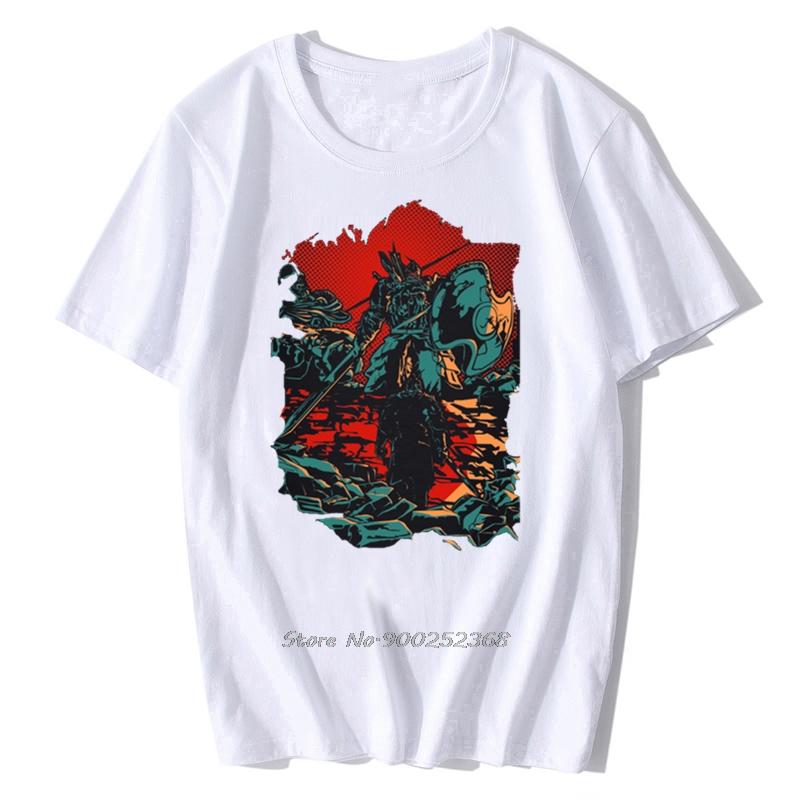 Dark Souls T Shirt The Pursuer T-Shirt Printed Awesome Tee Shirt Male Short Sleeves Cotton Classic Tshirt Streetwear