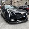 BKPTT1 Car High Quality Accessories For Cadillac CT6 2016-2018 Front Bumper Lip Body Kit Chin Spoiler Diffuser Guard Carbon Fiber ABS