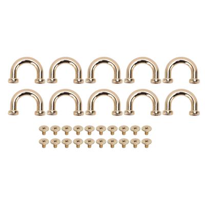 10 Conjuntos Bolsa Ponte em Arco Forma U Metal Anel D Conectores Fivelas Manilha para Bolsas Colares Bolsas de Ombro Dourado