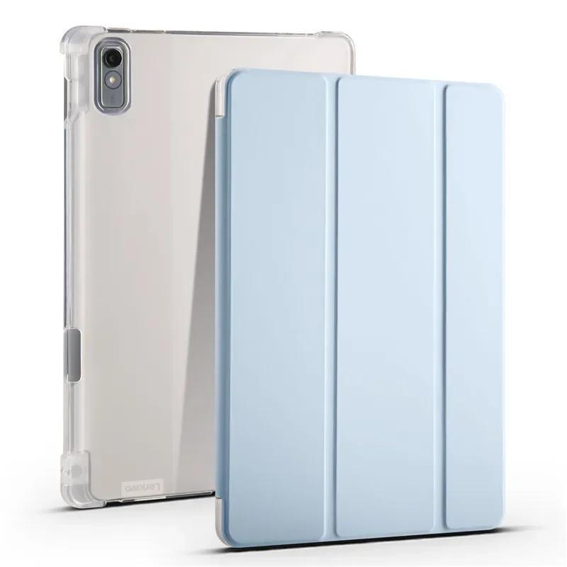 Capa para Tablet Lenovo Tab P11 2ª Geração M11 2024 Capa Porta-Caneta Dobrável PU Couro Ecológico Traseira Macia Suporte Capa Protetora para Tablet