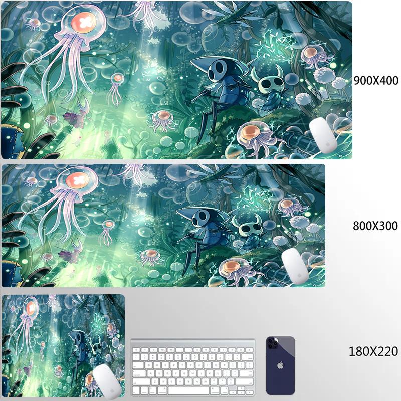 Hollow Knight Gaming Mouse Pad Gamer Laptop Play Mat Extra Large Kawaii Anime Speed Mousepad Pc Gaming Accessories Desk Mat