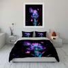 Floral Butterfly Art Set Decoration Soft Comfortable Duvet Cover Bedding Set Included 1*Duvet Cover & 2*Pillowcases, Gift