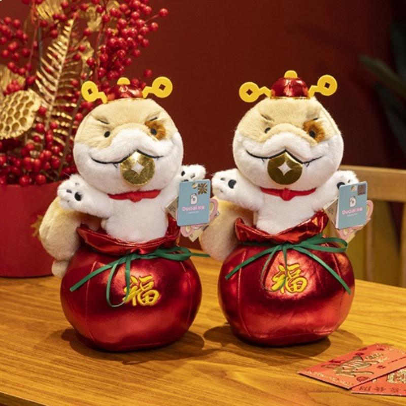 Spot Snake 2025 Chinese New Year Plush Toy Doll Mascot Holiday Gifts Decor