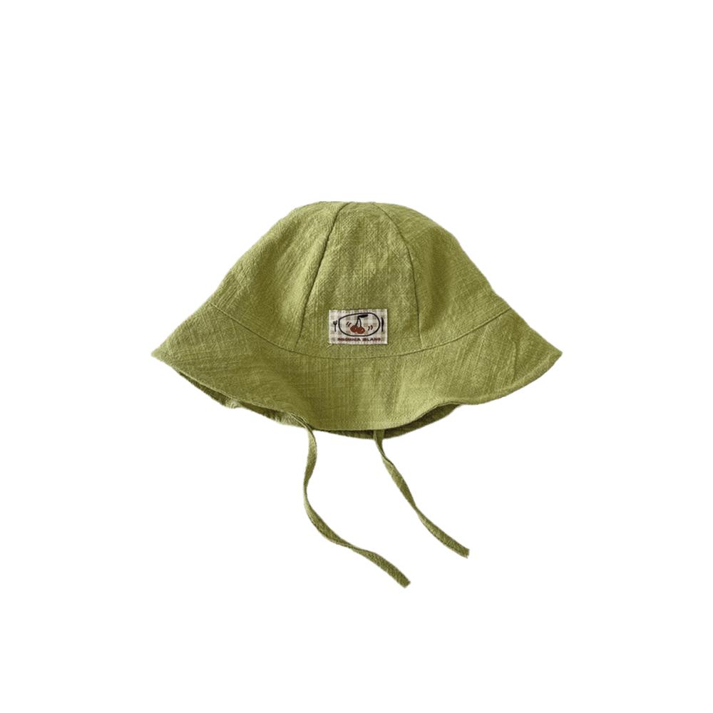 Solid Color Baby Sun Hat Soft Cotton-Linen Bucket Hat Cute Fisherman Cap Summer