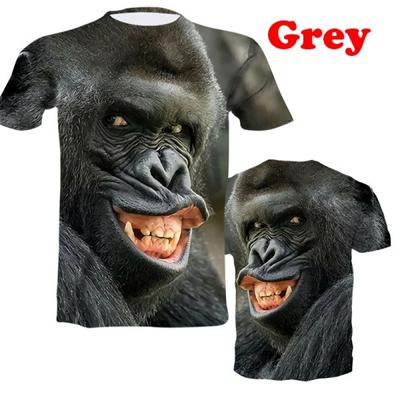 Funny Design Men's T-shirts 3D Printed Animal Orangutan Tshirt Short Sleeve XS-5XL