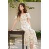 MiXiu French Sweet Floral V-neck Dress