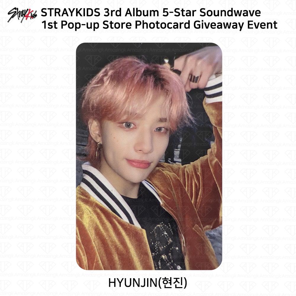 

Третий мини-альбом Stray Kids 5 Star Soundwave Pop Up Giveaway Фотокарточка Открытка Hyunjin - 1st Photocard