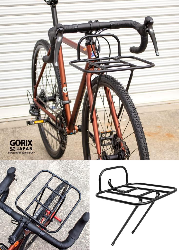 GORIX Front Rack Bicycle Gravel Road Road Bike Bed 700c Carrier Luggage Bed Front Carrier Aluminum Lightweight Durable Stylish Front Luggage Rack