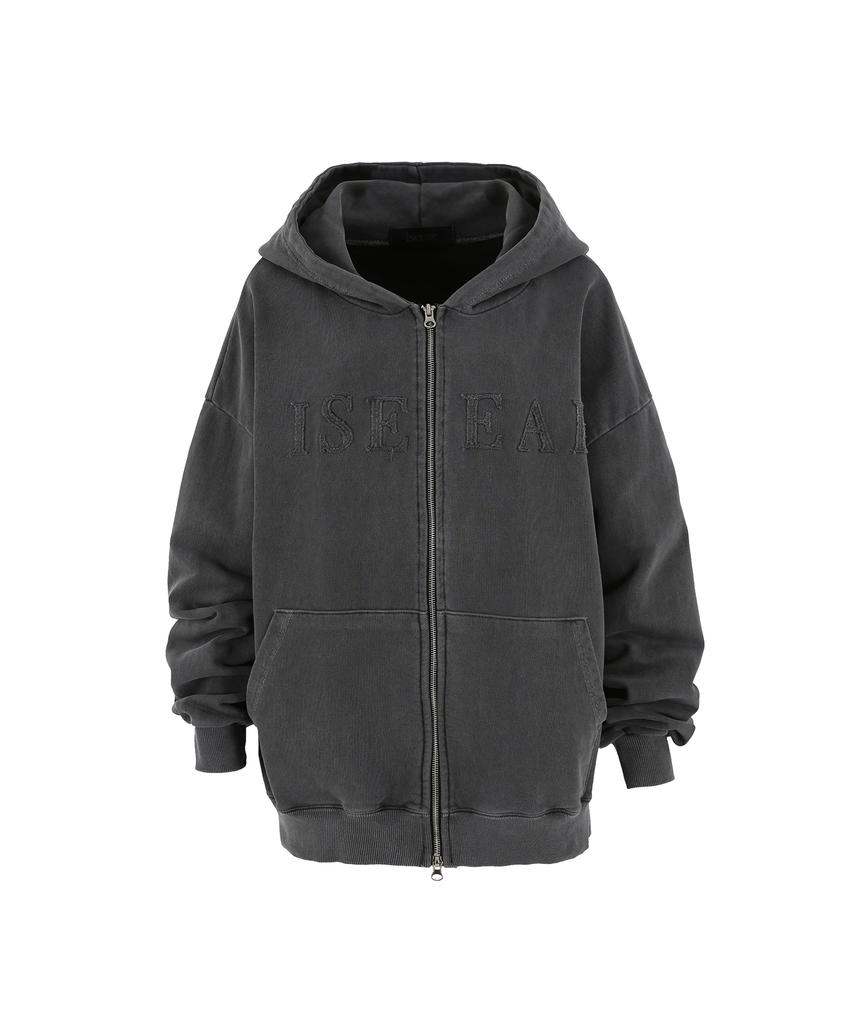 Iseeae Unisex • Essential Pigment Zip Hoodie (Charcoal)