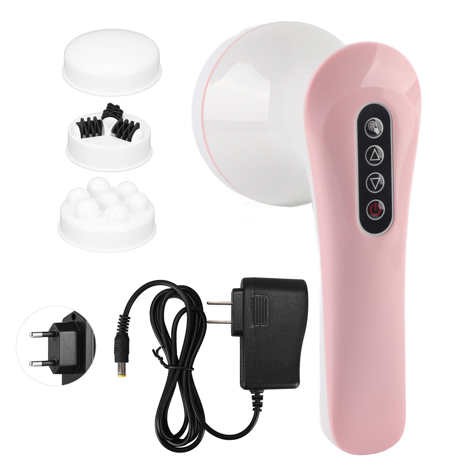 

Электрический массажер для похудения тела, 4 массажные головки, вибрационный массажер для тела от целлюлита US Plug 100‑240V