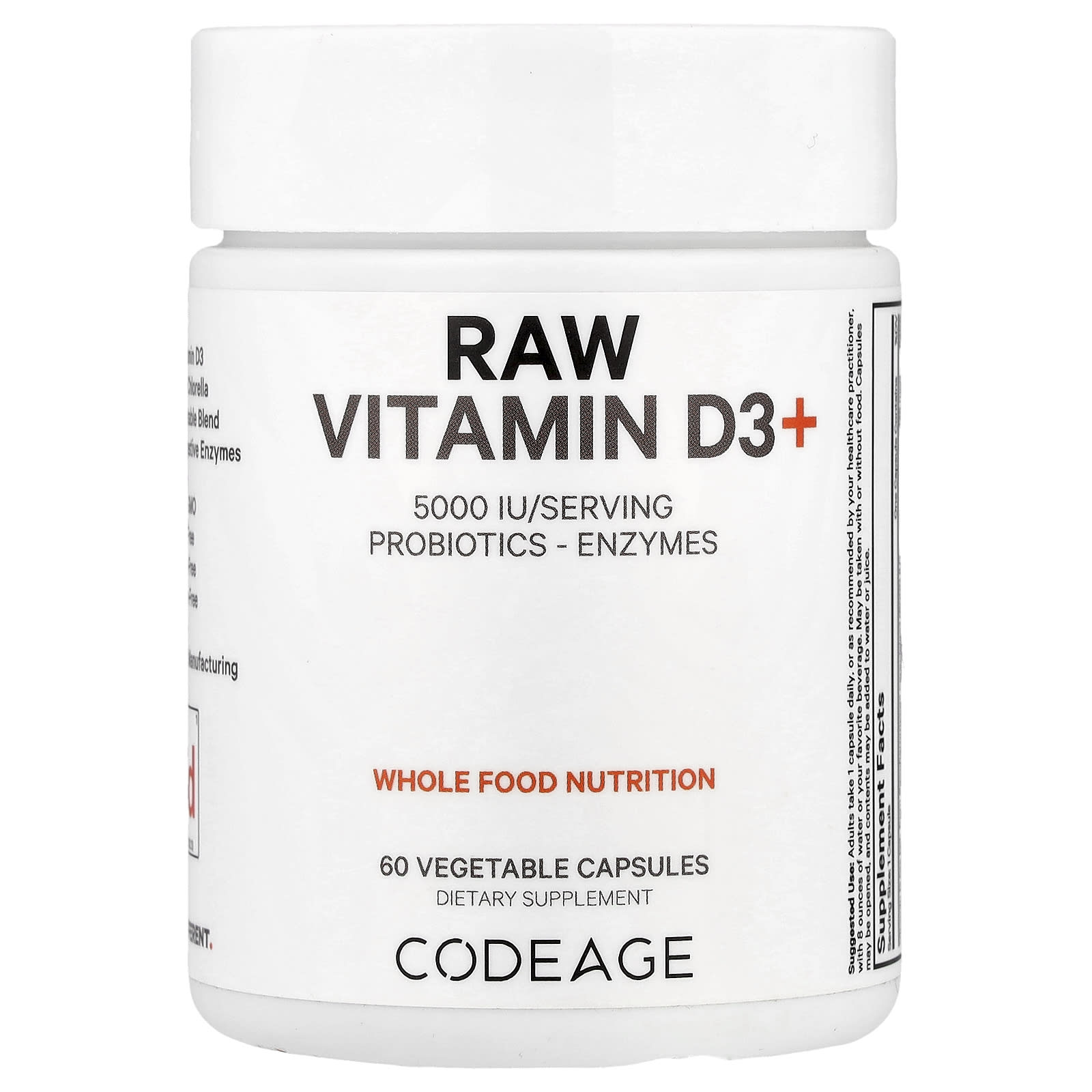 

Raw Vitamin D3+, Veggie Capsules 60