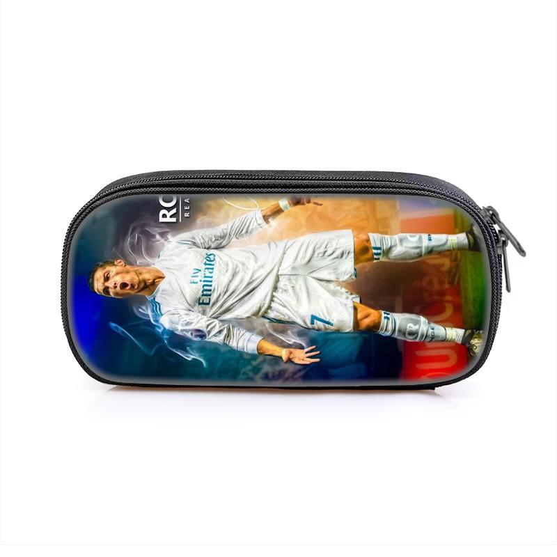 Ronaldo Astuccio per Ragazzi e Ragazze Borsa Portapenne Stella del Calcio Scatola Portapenne con Zip per Ragazzi e Ragazze Miglior Regalo Borse Cosmetiche da Donna