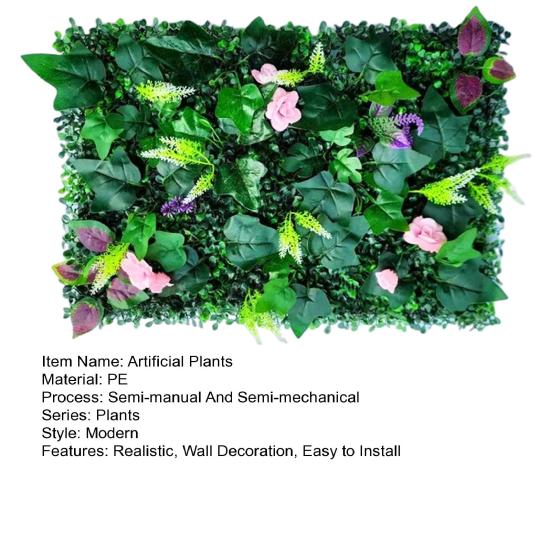 40x60CM Artificial Plants Wall Panel Realistic Fake Greenery Grass Wall