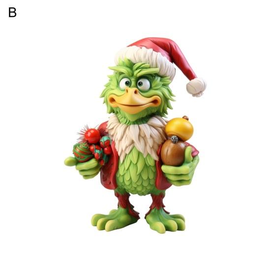 1/4Pcs Christmas Tree Decoration Cartoon Green Elf Hanging Ornaments Acrylic Flat Pendant Xmas Tree Accessories for Holiday Home Car Decor