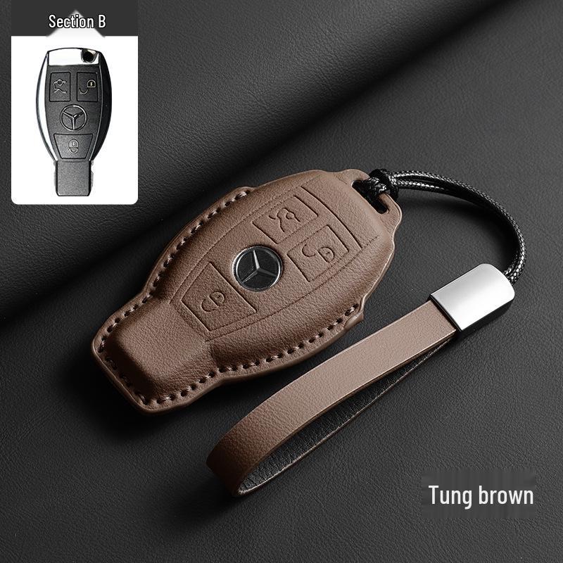 Portachiavi Mercedes-Benz - Vera Pelle per GLC, GLE, Classe C, Classe E