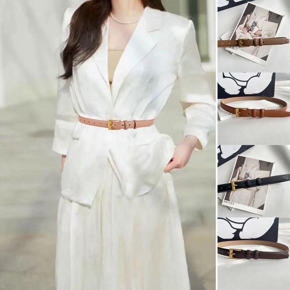 Casual Waist Belt Retro Pin Buckle Waistband Trendy Leather Belt For Women