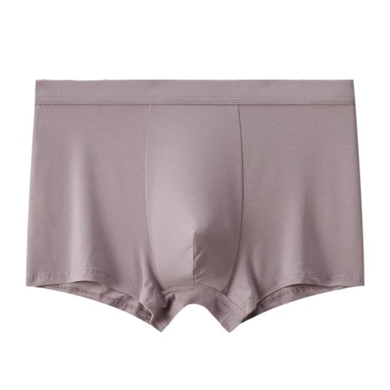 Mens Underwear Moisture Wicking Solid Color Boxers Briefs Summer Cool Breathable Quick-Dry Adults Trunks with Elastic Waistband