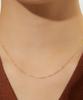 Helene Jewelry 14K 18K Nemo Square Chain Gold Necklace (Type B)