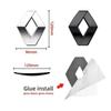 PZJG6 ABS For Renault Megane 2 3 Clio Duster Captur Logan Koleos Auto Accessories Car Front Hood Emblem Sticker Rear Trunk Badge Decal