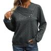 Autumn Women's Long Sleeve Pleated Solid Color Sweatshirt for Women