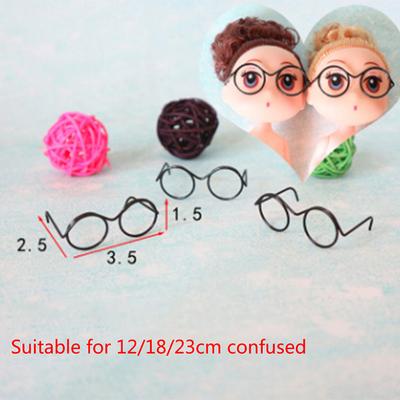 Flott samling 5 STK Round Frame Linseløse Retro Doll Briller for Dolljavascript:;